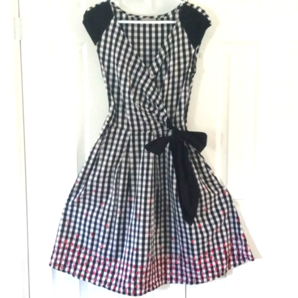 Pinup style gingham dress